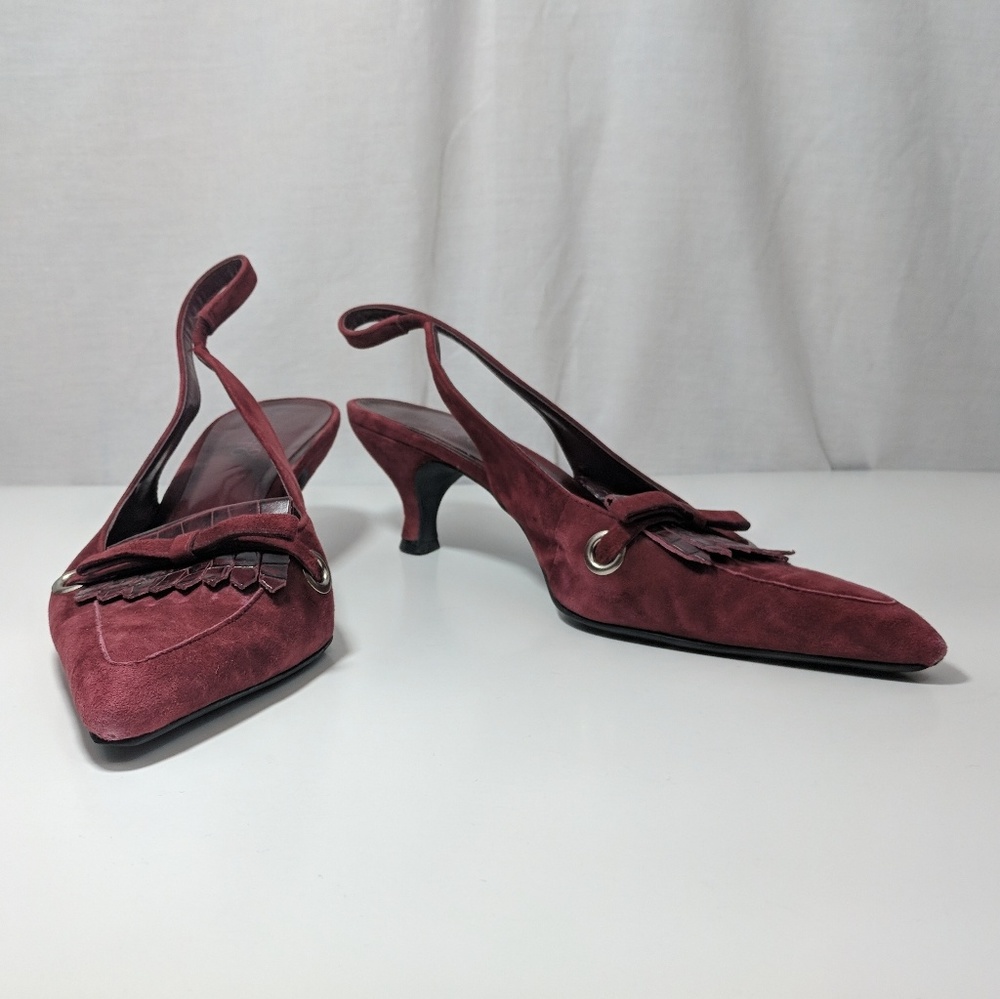 Franco Sarto Red Slingback Pumps w/ Kiltie Accent